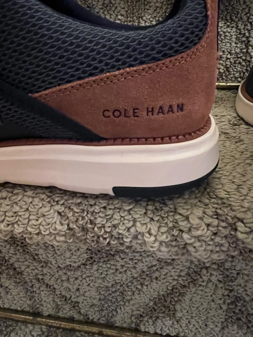 Men's Cole Haan ZeroGrand Atlantic Sneaker Shoes Marine Blue British Tan Size 13